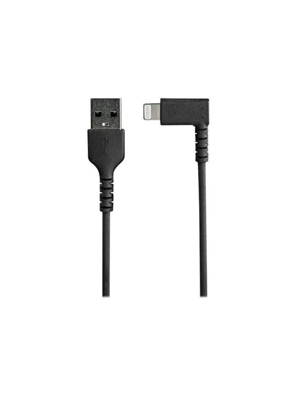 StarTech.com 1m/3.3ft Angled Lightning to USB Cable - MFI Certified - Black - Lightning cable - Lightning / USB - 1 m
