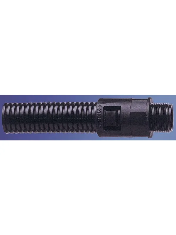 ABB Straight fitting adaptalok m16 black al13/m16/a/bl