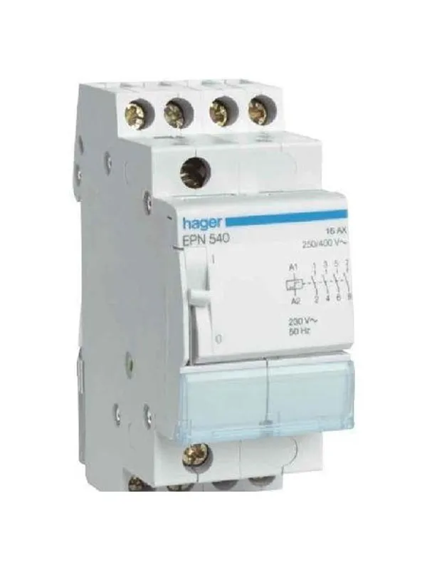 Hager Latching relay 4no 230v