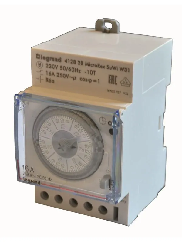 Legrand Microrex3 aqw31 time switch weekly programme