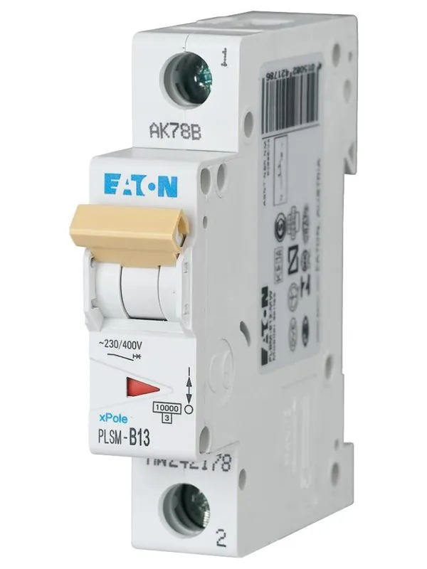 Eaton Pls6-c13-mw - over current switch 13a 1p type c character
