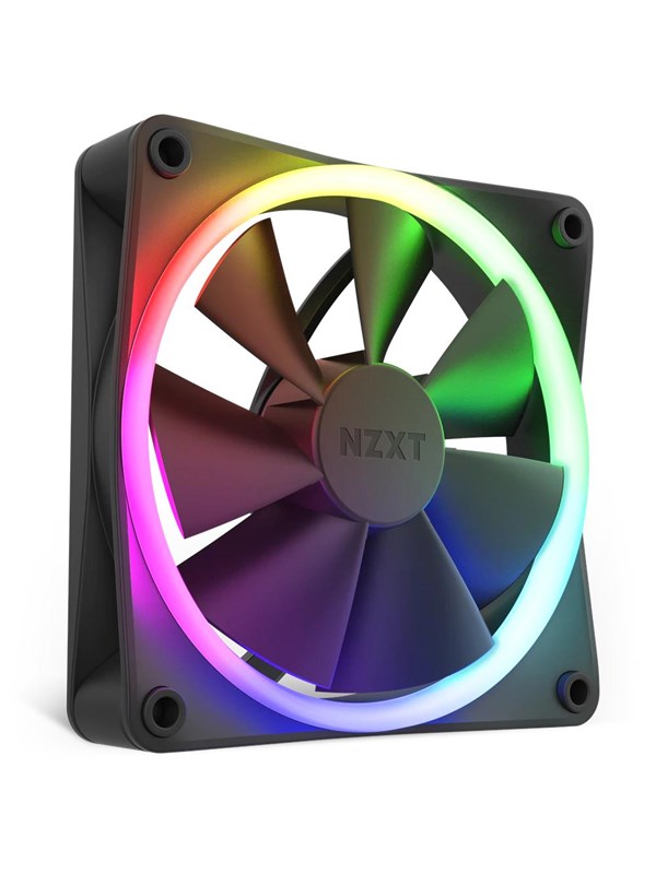 NZXT F120 RGB - Black - Kabinettvifte - 120mm - Svart med RGB LED-lys - 28 dBA