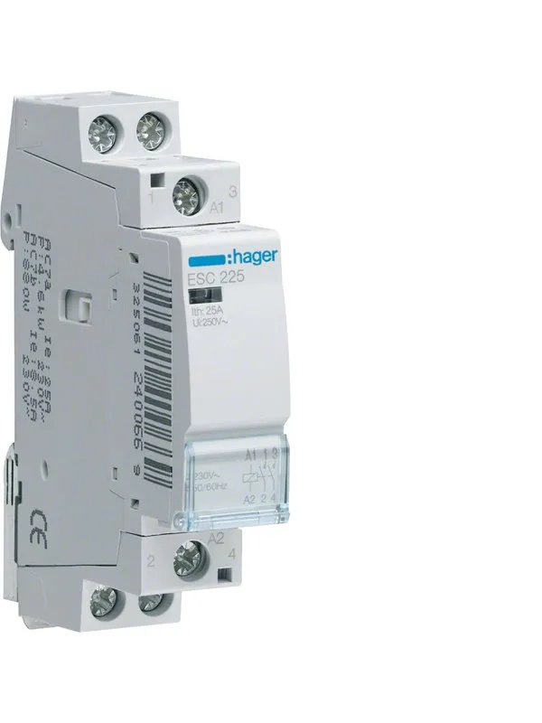 Hager Humfree contactor 25a 2no 230v 1m