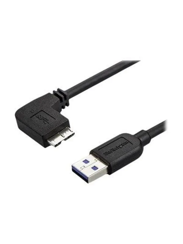 StarTech.com Slim Left-Angle Micro USB 3.0 Cable - M/M - USB 3.1 Gen 1 - USB cable - 50 cm