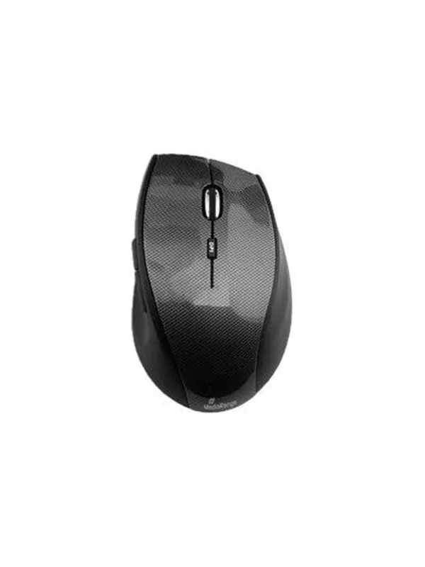 MediaRange MROS207 - mouse - 2.4 GHz - black carbon - Mus - Optisk - 5 - Svart