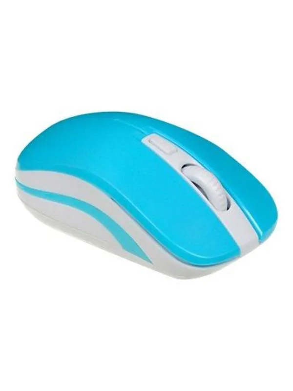 iBOX LORIINI BLUE - mouse - 2.4 GHz - white blue - Mus - Optisk - 3 knapper - Blå