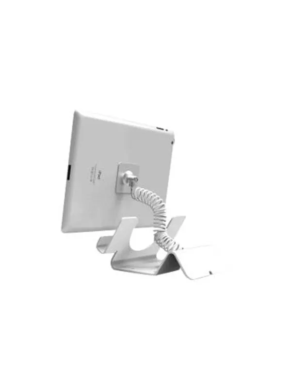 Compulocks Universal Security Tablet Holder White - With Security Coiled Cable Lock and Plate - Max - recommended for