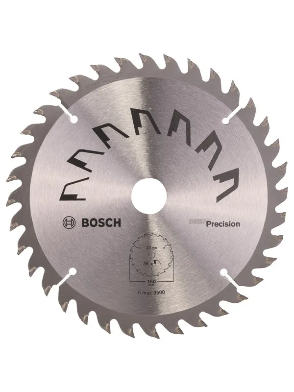 Bosch Sirkelsagblad PRECISION D= 160 mm, borediameter= 20 mm, T= 36