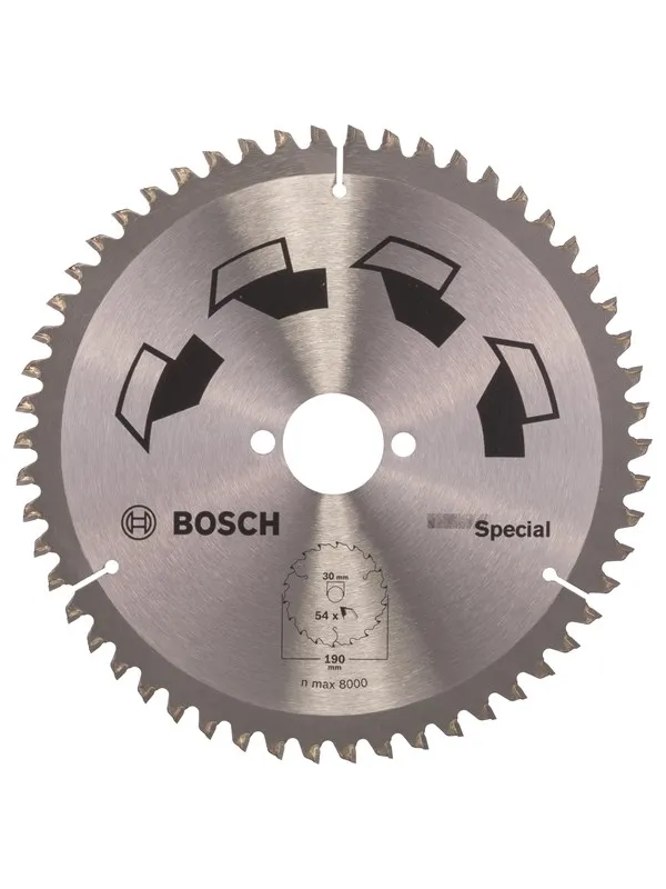 Bosch Sirkelsagblad SPECIAL D= 190 mm, borediameter= 30 mm, T= 54
