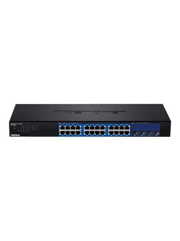 TRENDnet TEG-30284 28-Port Web Smart Switch with 24 x Gigabit ports and 4 x 10G SFP+ slots