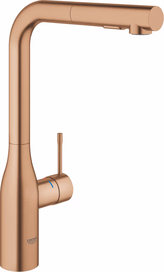 Grohe Essence blandebatteri m. L-kran og hånddusj (warm sunset)