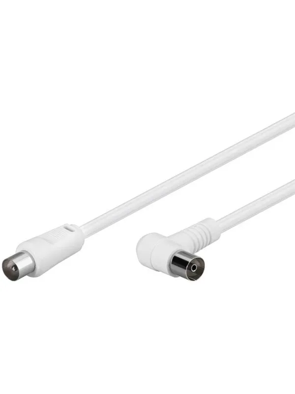 Pro Antenna cable White 2x90° - 5m