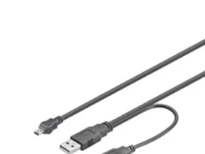 Pro USB 2.0 Dual Power A/Mini-B - 0.60m