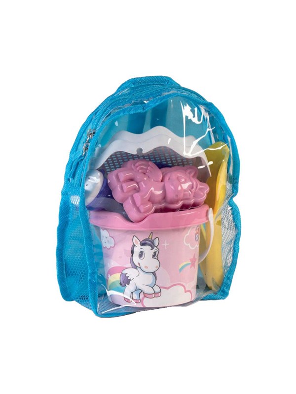 Androni Backpack with Beach Set Unicorn 6pcs.