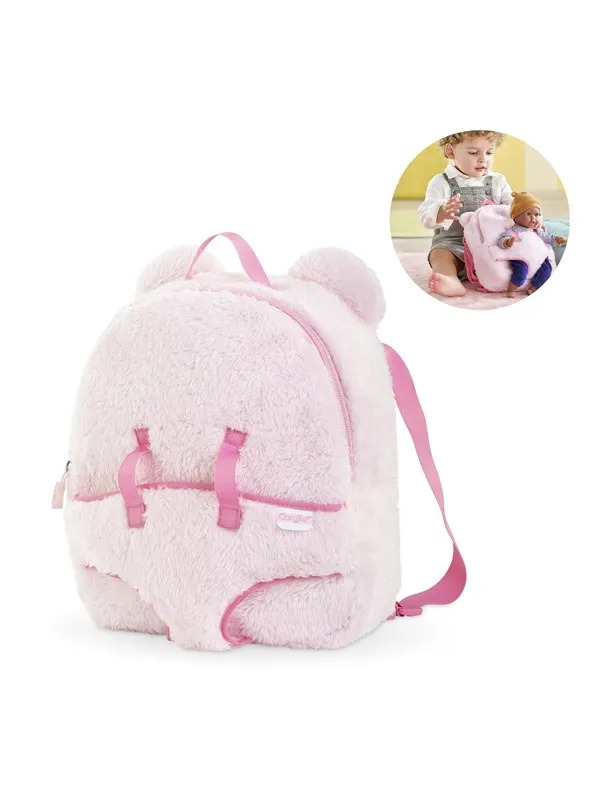 Corolle Pink Plush Dolls Carrying Backpack 30cm