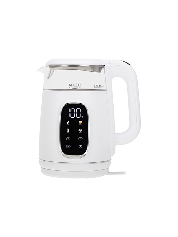 Adler Vannkoker AD 1305 - kettle - white/silver - Hvit/sølv - 2200 W