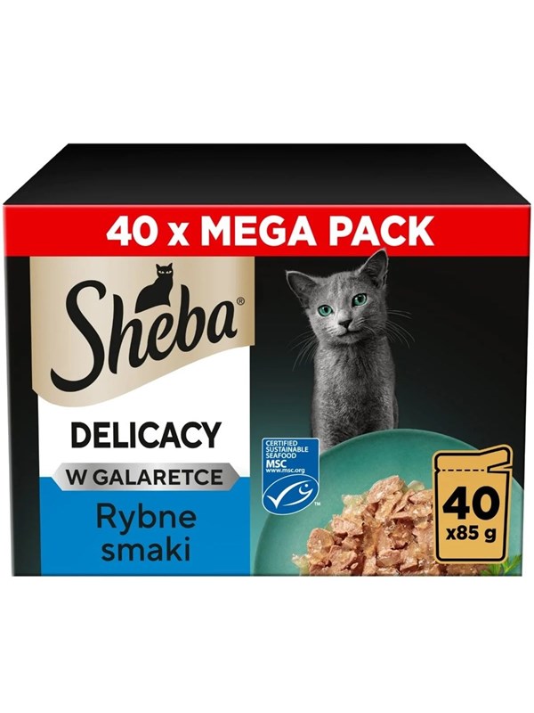 Sheba Delicacy Fish Flavours in Jelly - wet cat food - 40×85g