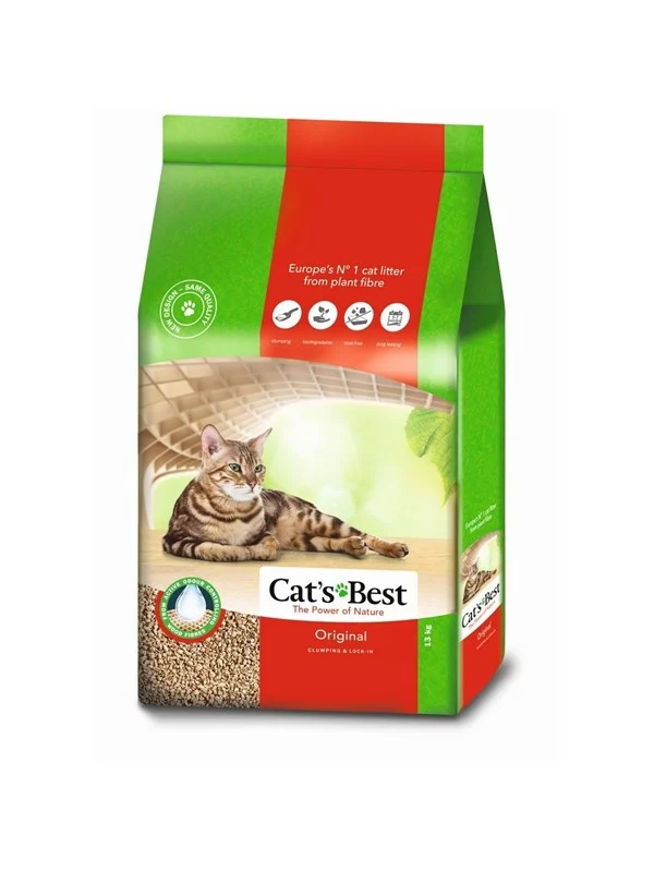 Cat's Best Eco Plus Original - Wooden Cat Litter - 30l