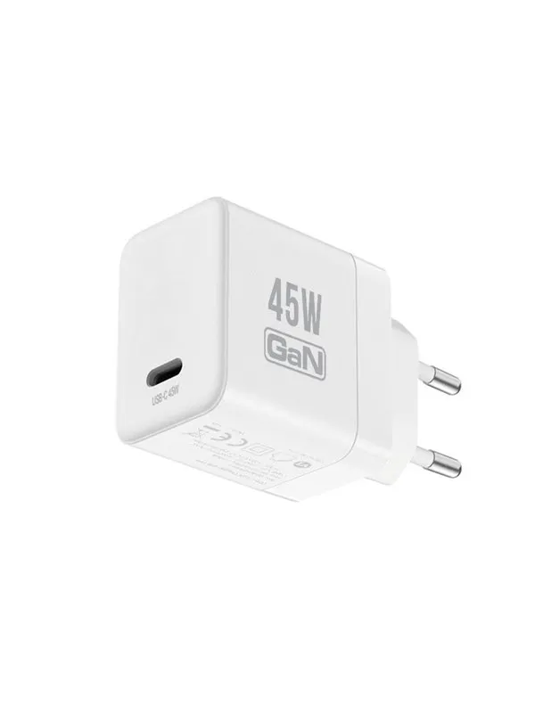 CRONG Ultra Compact GaN - USB-C 45W PD 3.0 Wall Charger with PPS (White)