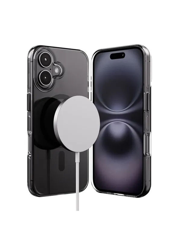 CRONG Clear MAG Pro - iPhone 16 MagSafe Case (Black)