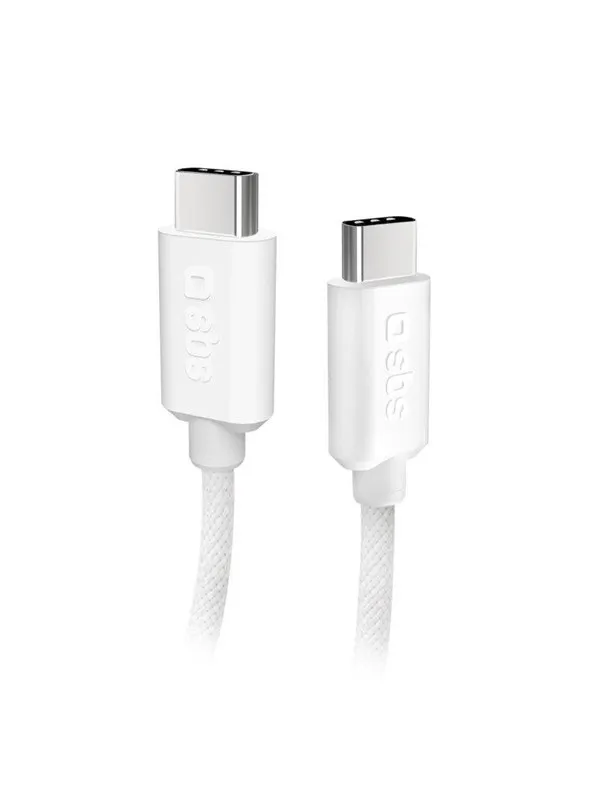 SBS TECABLETISSUETCCG USB-C - USB-C 1.5m 60W braided cable - gray
