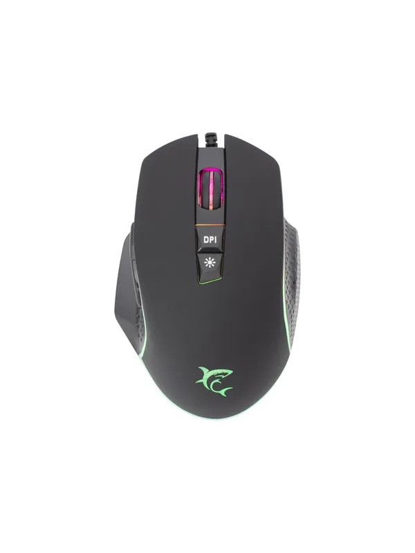 White Shark GARETH Wired - Gaming mus - Optisk - 7 - Svart