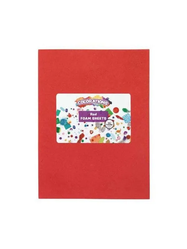 Colorations - Foam Sheets Red 10 pcs.