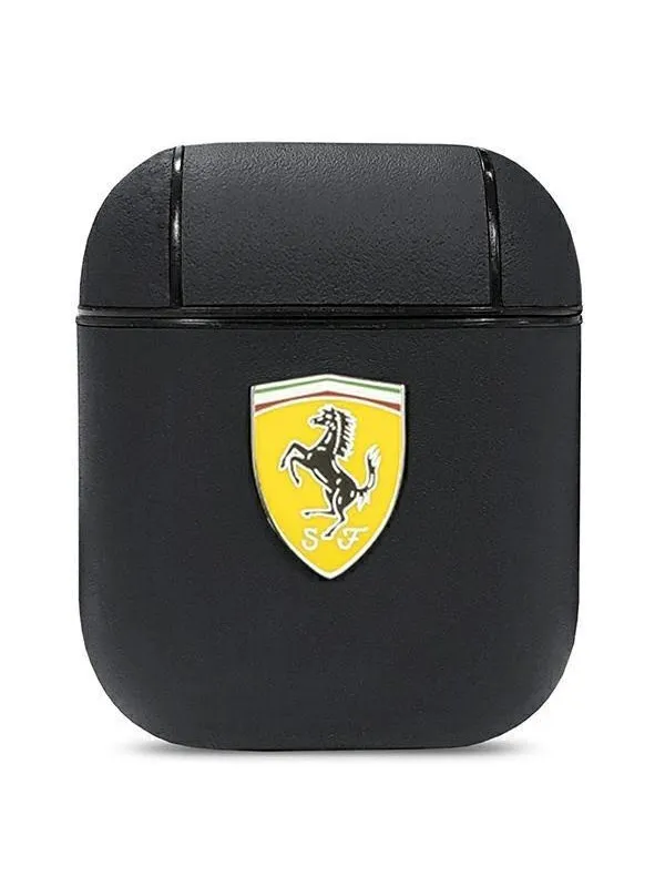 Ferrari On Track Leather Case for AirPods 1/2 - Black