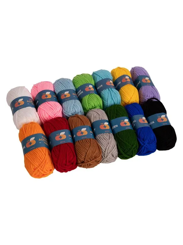 Colorations - Acrylic Yarn Set 4 mm - 14 Colors