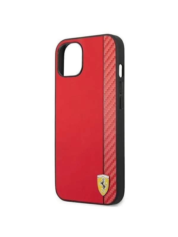 Ferrari On Track Carbon Stripe Case for iPhone 13 mini - Red