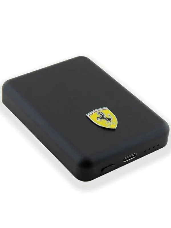 Ferrari Metal Logo MagSafe 15W 5000mAh Power Bank - Black