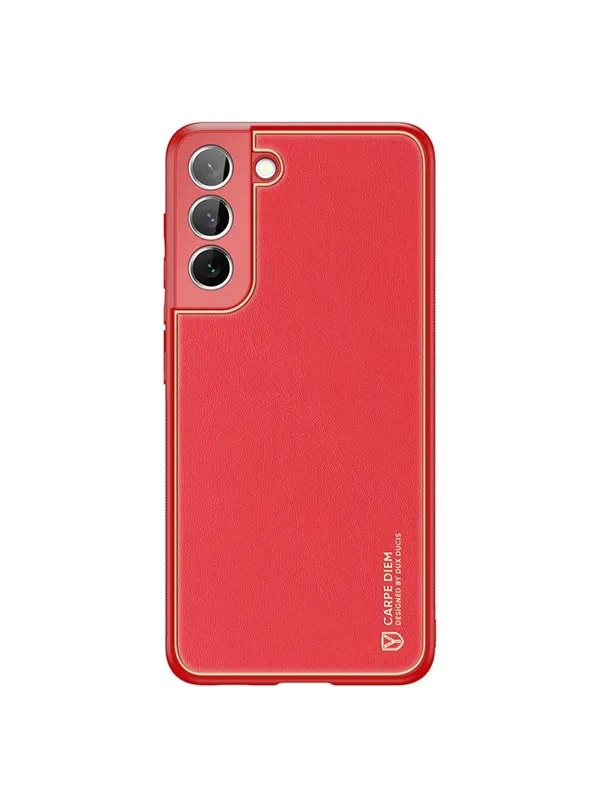 Dux Ducis  Yolo Elegant Case Cover in Samsung Galaxy S22+ (S22 Plus) Leather Cover Red