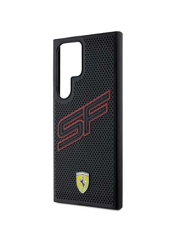 Ferrari Big SF Perforated Case for Samsung Galaxy S24 Ultra - Black