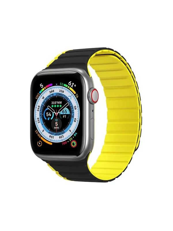 Dux Ducis Apple Watch SE 9 8 7 6 5 4 3 2 1 (41 40 38 mm)  Strap (LD Version) - Black & Yellow