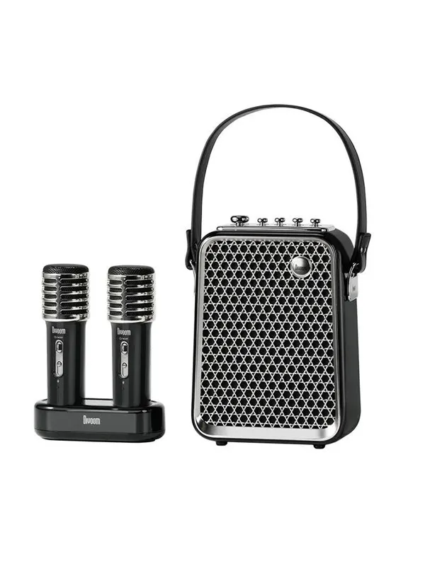 Divoom SongBird-HQ2 Karaoke speaker with 2 microphones - Black