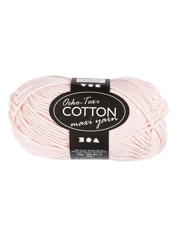 Creativ Company Cotton yarn Size 8/8 L: 80-85 M Dusty Rose - 50gr.