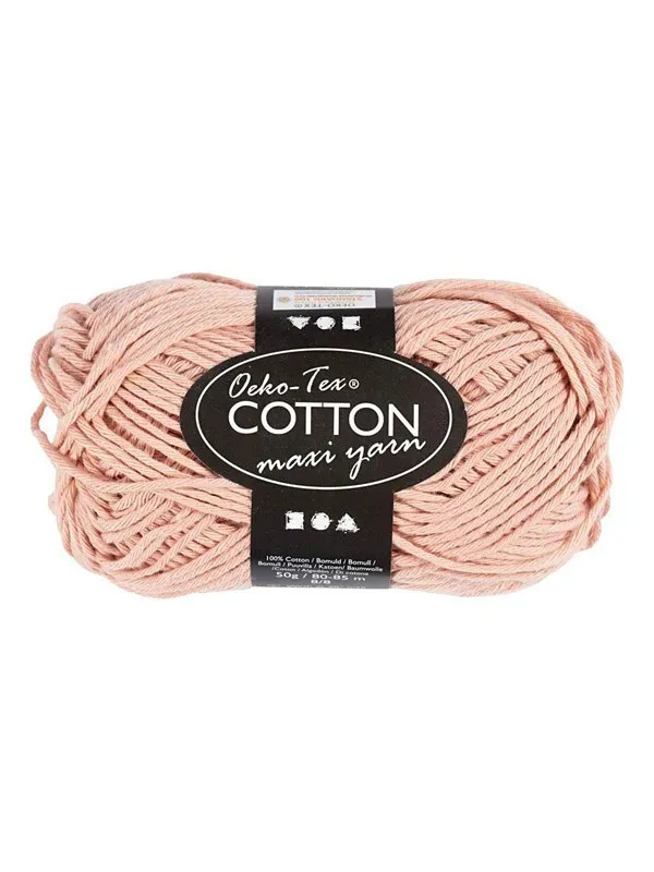 Creativ Company Cotton yarn Size 8/8 L: 80-85 M Beige - 50gr.