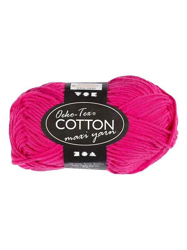 Creativ Company Cotton yarn Size 8/8 L: 80-85 M Pink - 50gr.