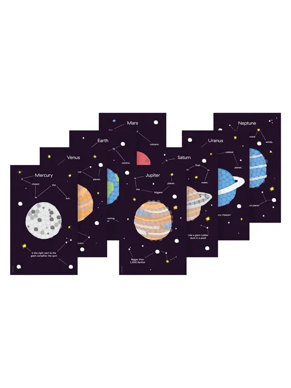 PlayMais Mosaic Cards Decorate Solar System