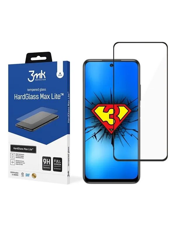 3mk Xiaomi Redmi 10 Black -  HardGlass Max Lite™