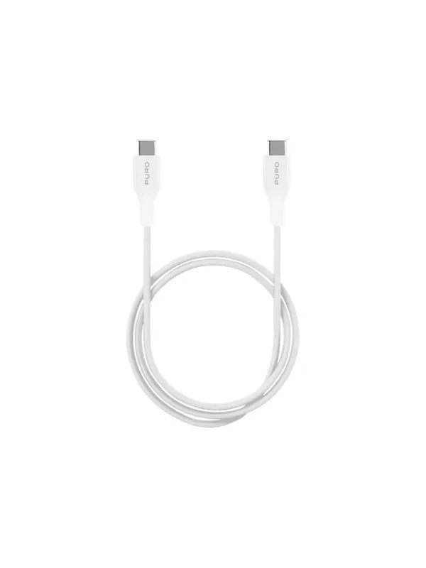 Puro Plain USB-C - USB-C 2A 1m Cable - White