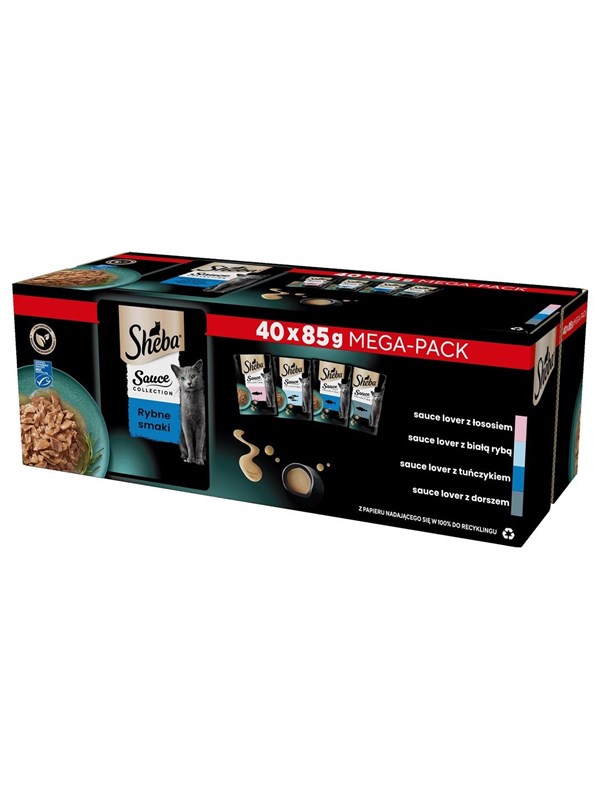 Sheba Sauce Collection Fish flavors collection - wet cat food - 40x85 g
