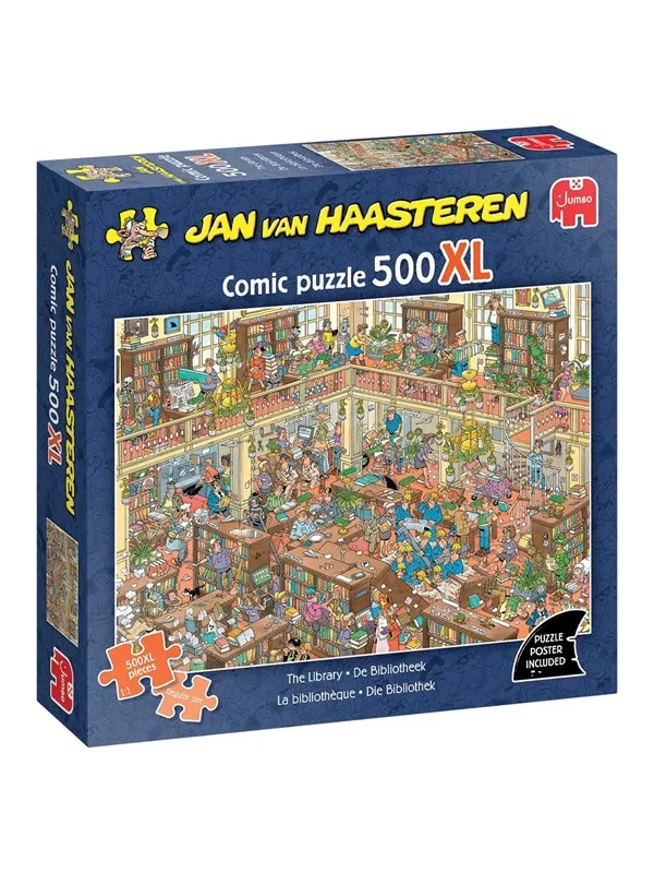 Jumbo Jan van Haasteren Jigsaw Puzzle - The Library - 500 XL pcs. Gulv