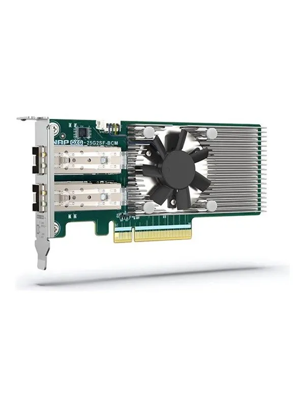 QNAP QXG-25G2SF-BCM - network adapter - PCIe 4.0 x8 - 25 Gigabit SFP28 x 2