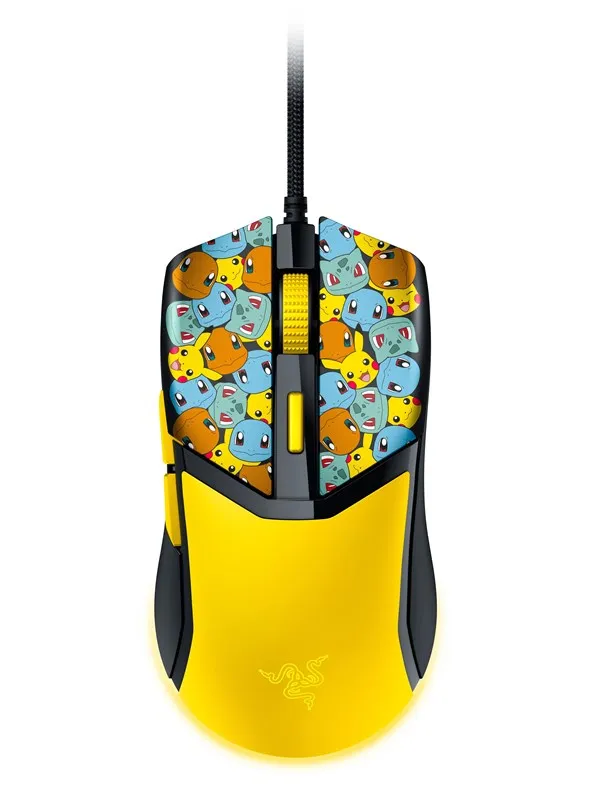 Razer Cobra Wired - Pokémon Kanto Starters Edition - Gaming mus - Optisk - 6 - Gul