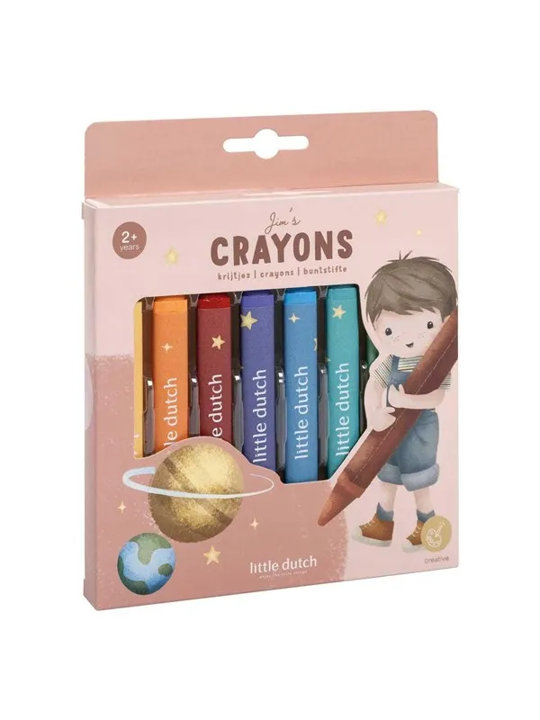 Little Dutch Wax Crayons Jim - 8 pcs.