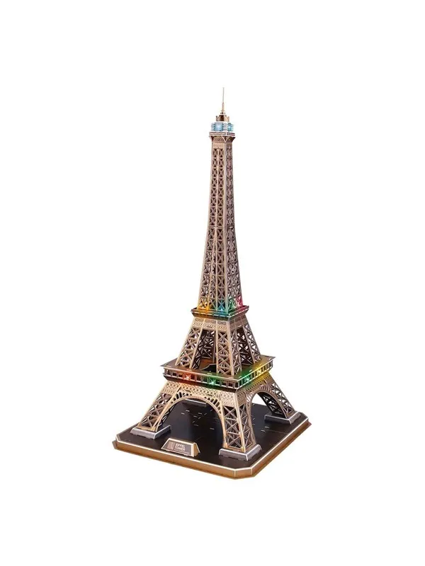 Cubic Fun 3D Puzzle Eiffel Tower with LED Lighting 3D Puslespill