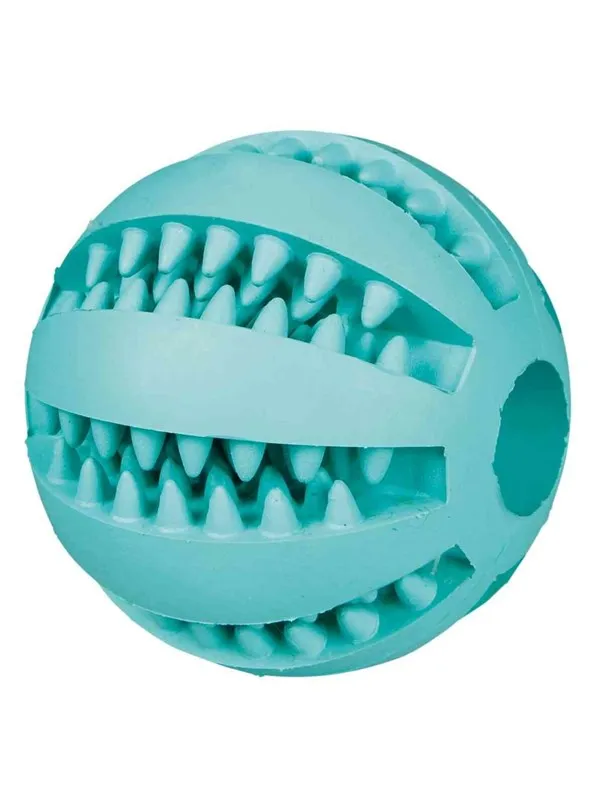 Trixie Dog Toy Denta Fun Ball Rubber Mint Flavour 5cm