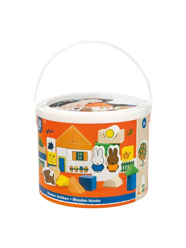 Bambolino Toys Block barrel Wood Nijntje 50 pcs.
