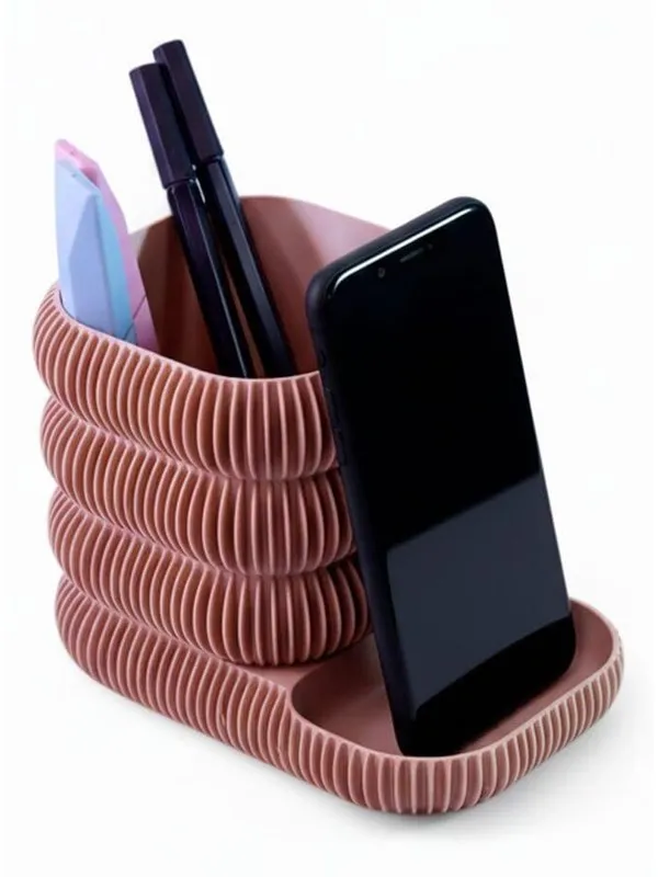 Simiu LAMEL - Mobile and Pencil Holder - Beige - 10cm high